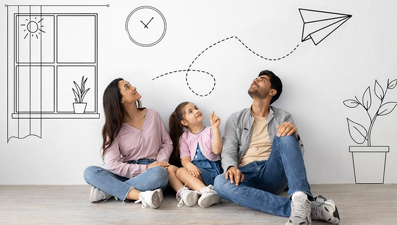 Happy family with home warranty protection